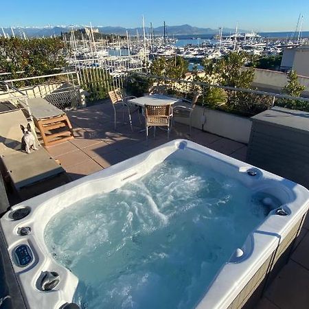 Penthouse Vue Mer Avec Rooftop,Jacuzzi,Et Parking Prive Antibes Zewnętrze zdjęcie